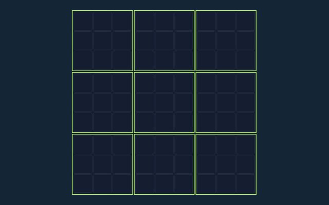Ultimate Tic-Tac-Toe game board